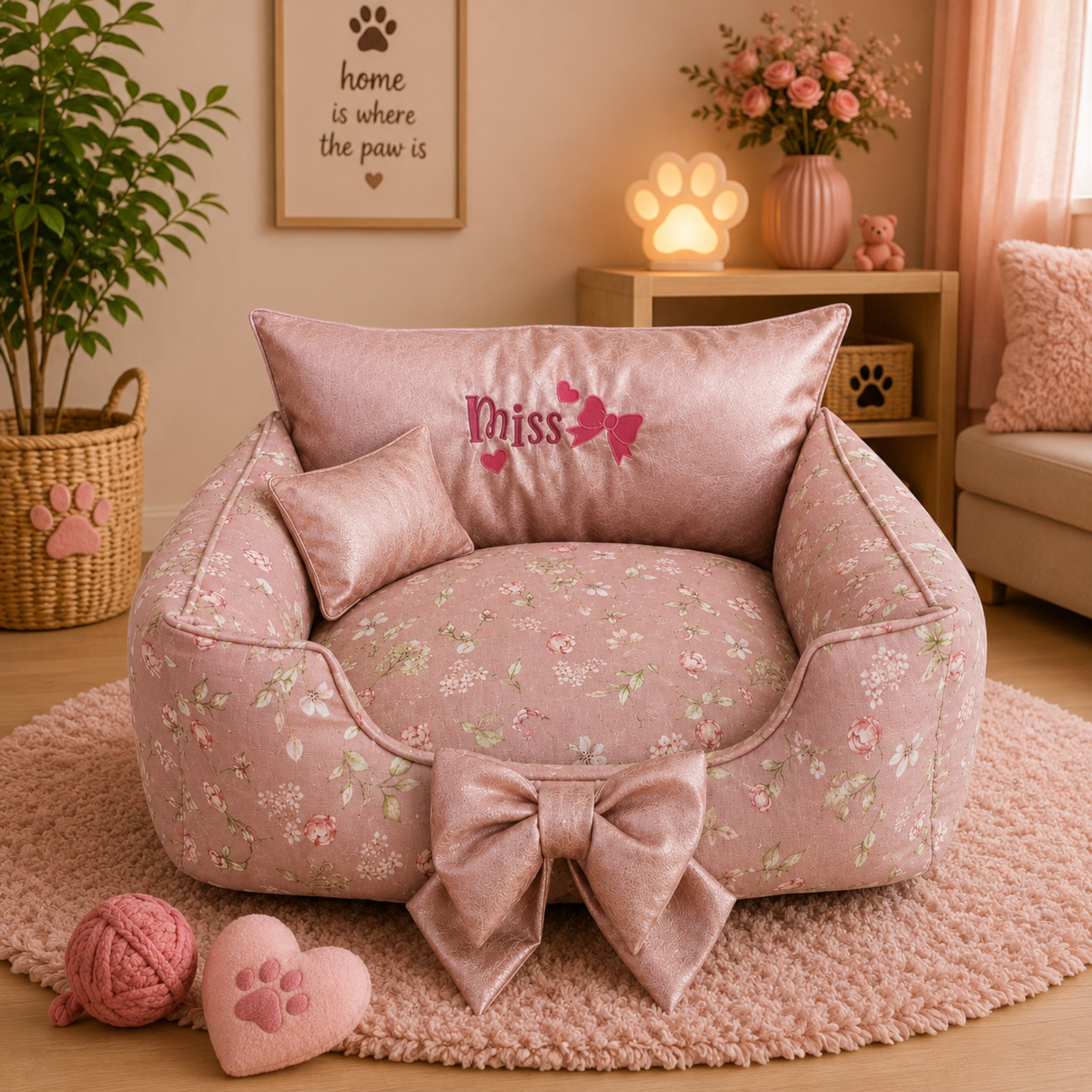 Cuccia Miss Rosa per Cani di Piccola Taglia